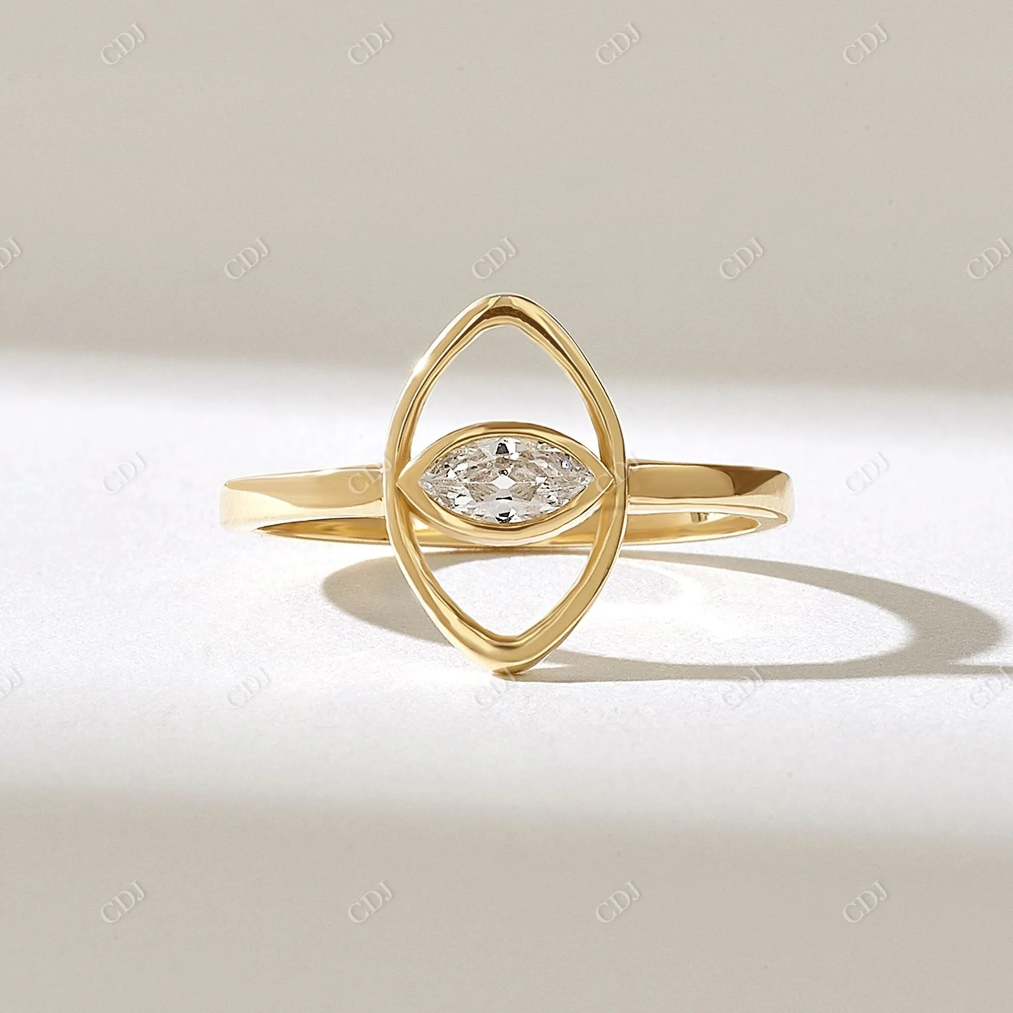 0.18CTW Marquise Diamond Evil Eye Engagement Ring