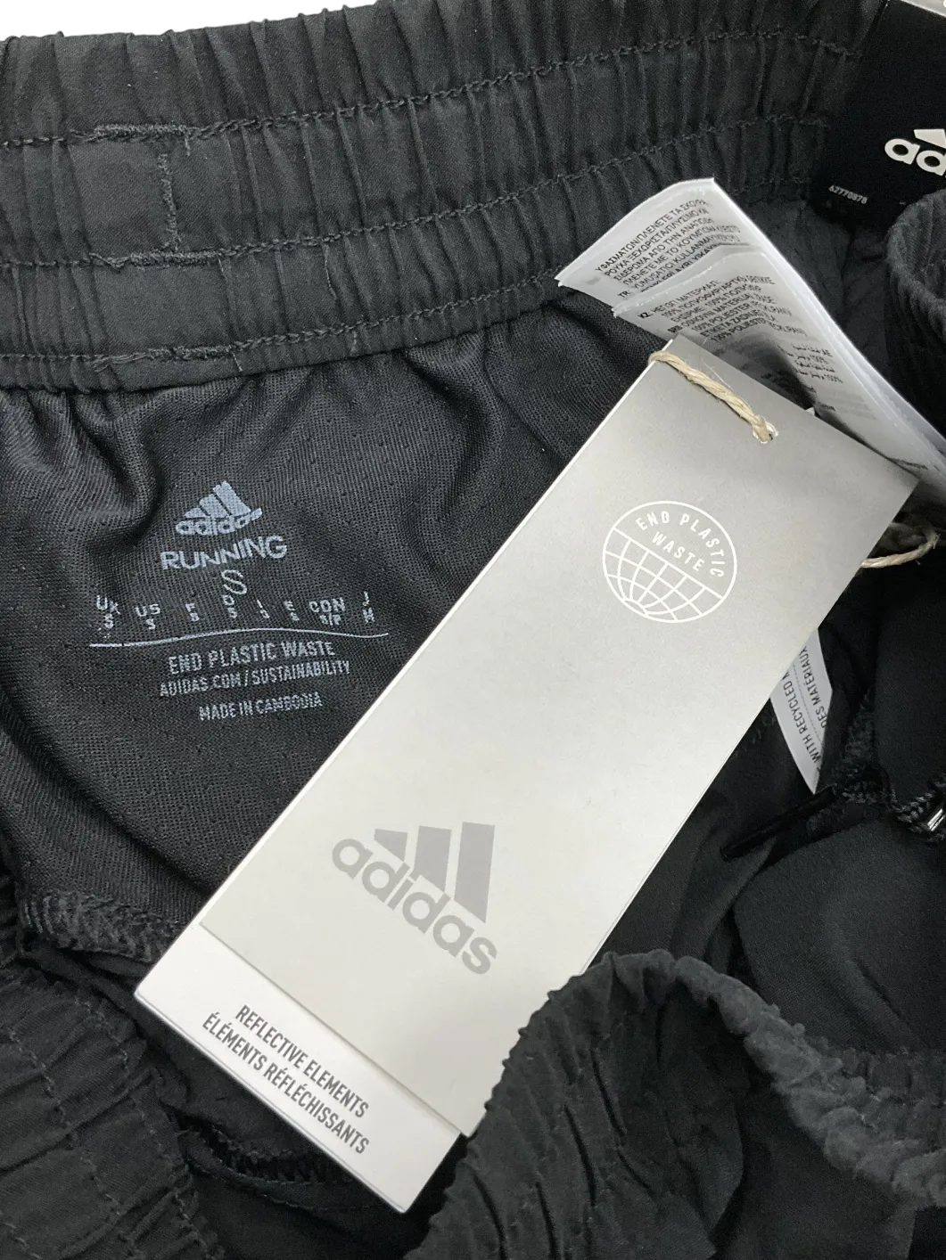 adidas Black Reflective Joggers UK S