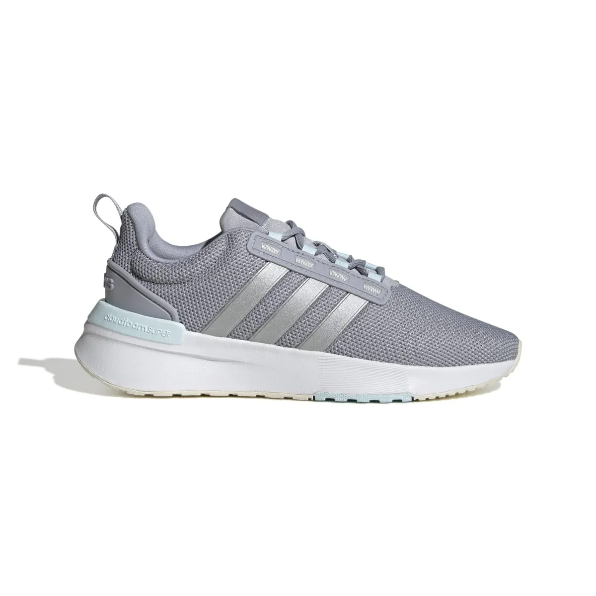 ADIDAS GX4202 RACER TR21 WMN'S (Medium) Silver/Silver/Grey Leather & Textile Running Shoes