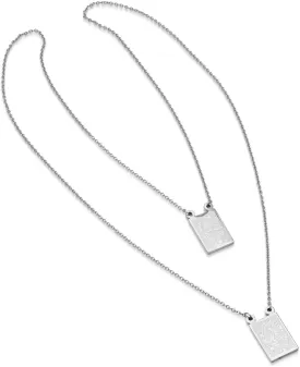 Amazon Essentials Men's Stainless Steel 18K Gold Plated Scapular Religious Necklace , (previously Amazon Collection)