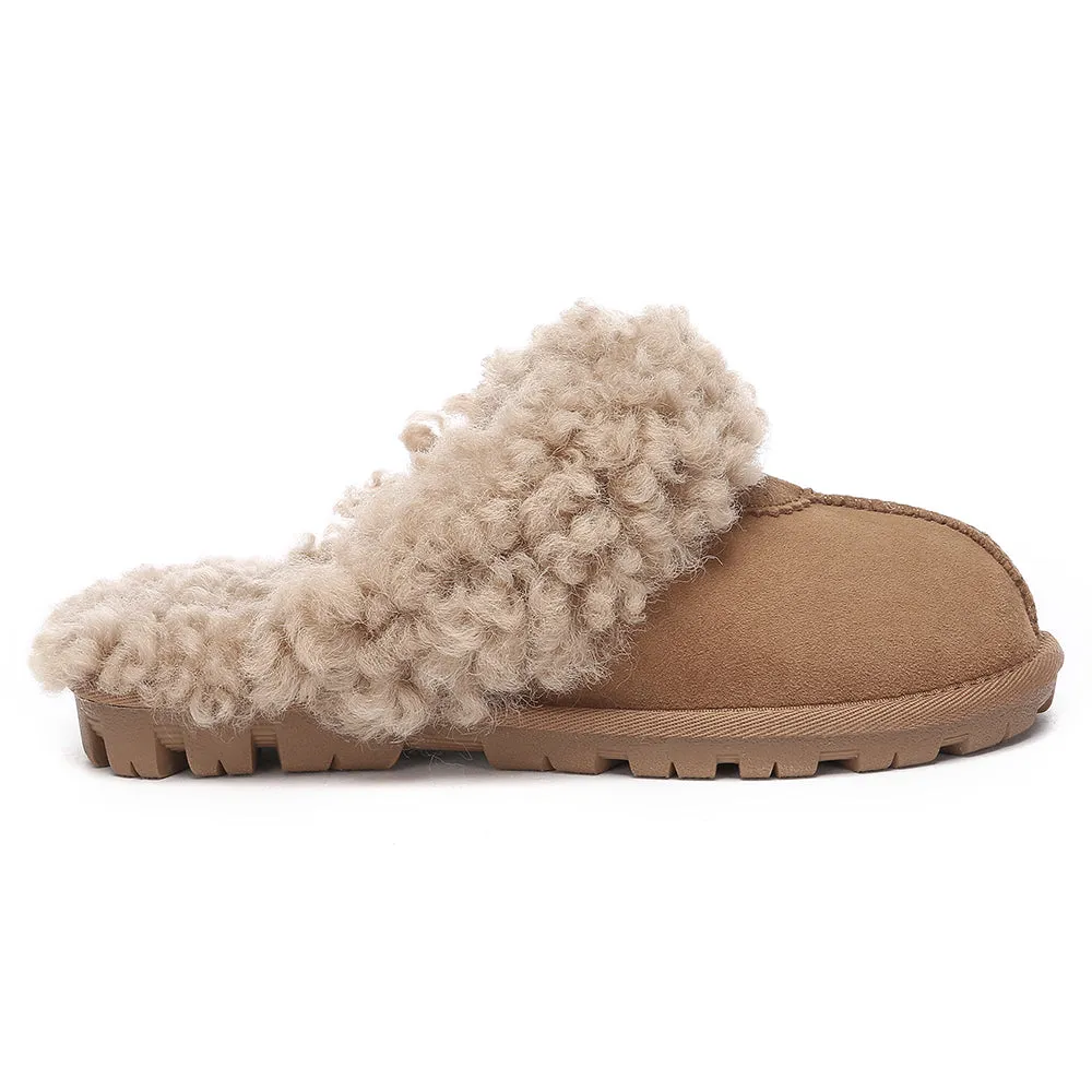 AUSTRALIAN SHEPHERD UGG Slipper Double Faced Sheepskin Waffle Curly #AS2064