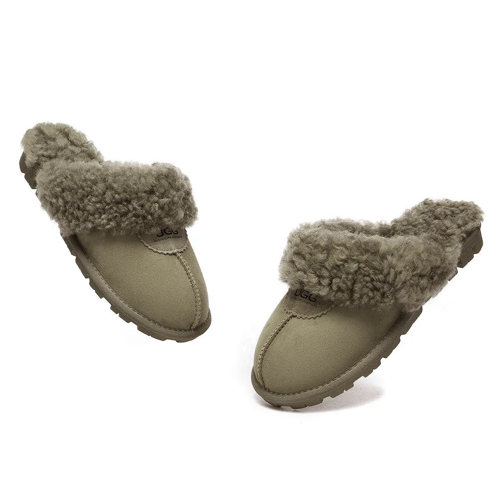 AUSTRALIAN SHEPHERD UGG Slipper Double Faced Sheepskin Waffle Curly #AS2064