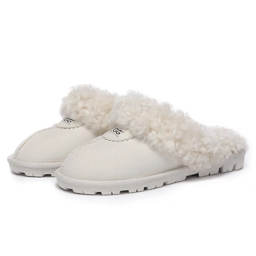 AUSTRALIAN SHEPHERD UGG Slipper Double Faced Sheepskin Waffle Curly #AS2064