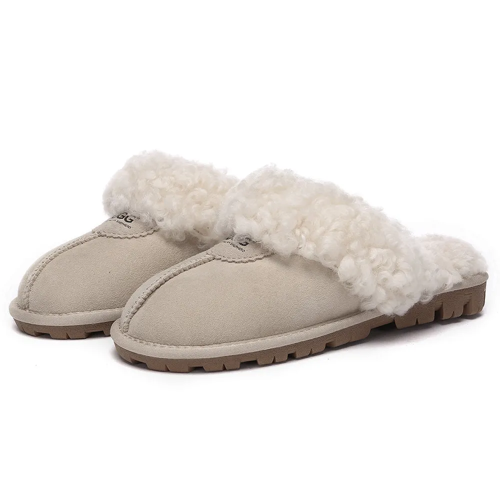 AUSTRALIAN SHEPHERD UGG Slipper Double Faced Sheepskin Waffle Curly #AS2064