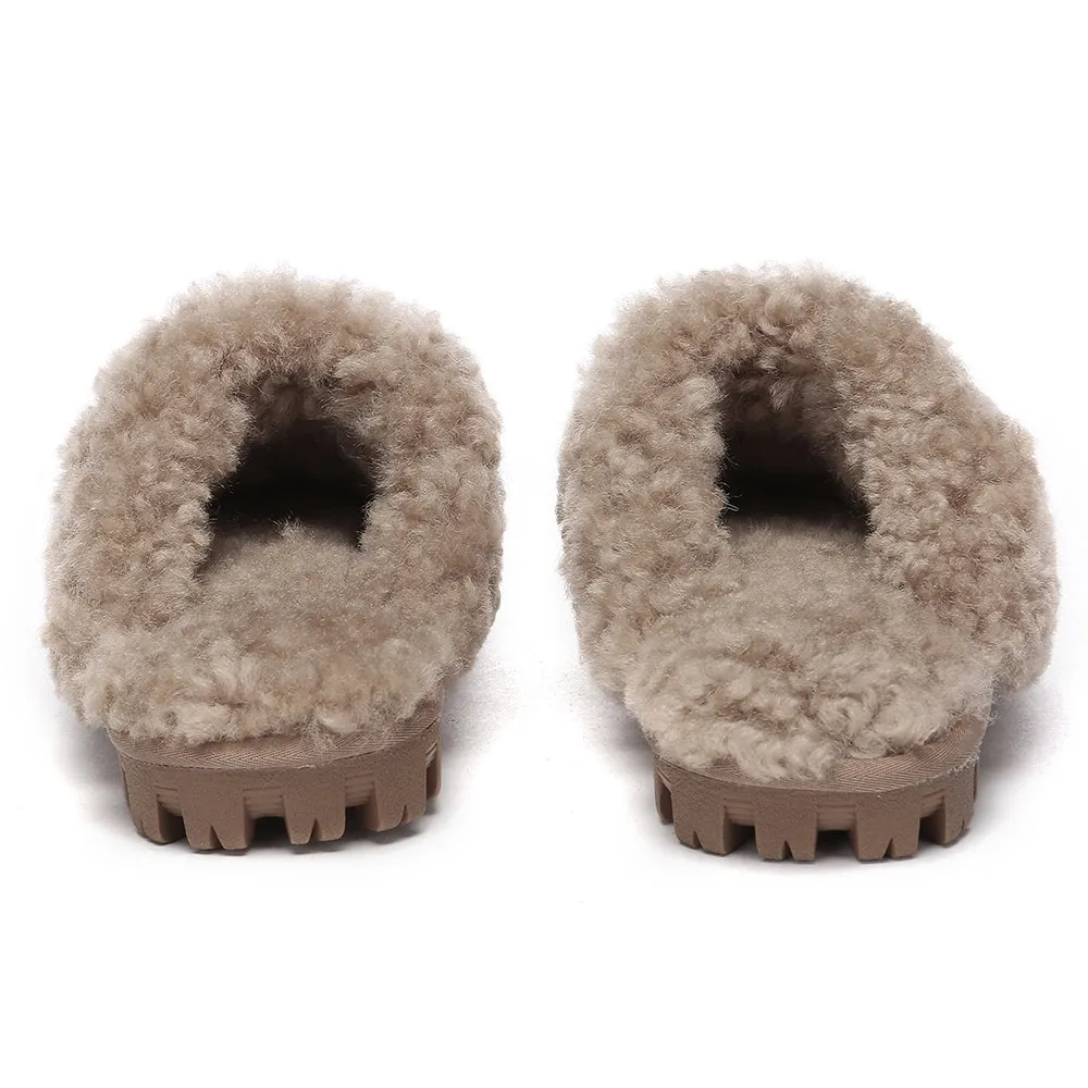 AUSTRALIAN SHEPHERD UGG Slipper Double Faced Sheepskin Waffle Curly #AS2064