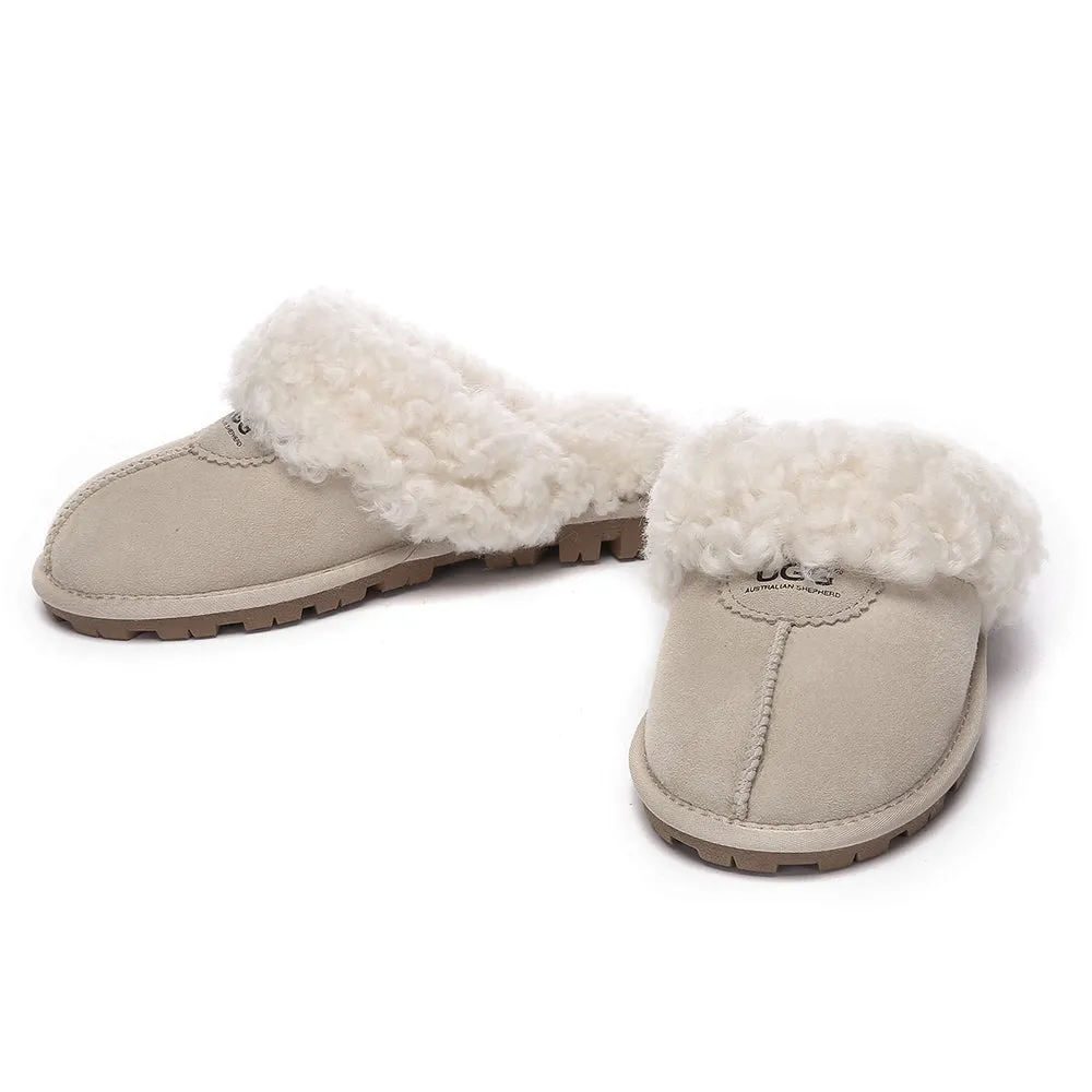 AUSTRALIAN SHEPHERD UGG Slipper Double Faced Sheepskin Waffle Curly #AS2064