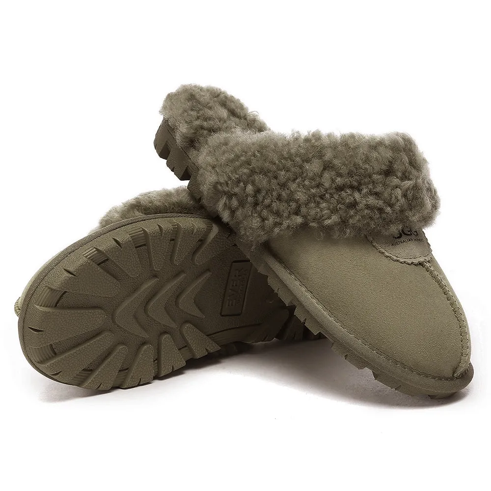 AUSTRALIAN SHEPHERD UGG Slipper Double Faced Sheepskin Waffle Curly #AS2064