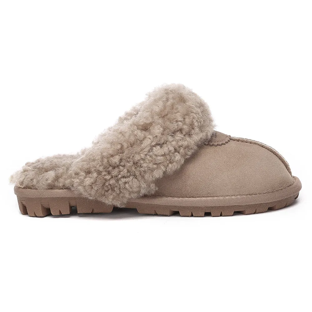 AUSTRALIAN SHEPHERD UGG Slipper Double Faced Sheepskin Waffle Curly #AS2064