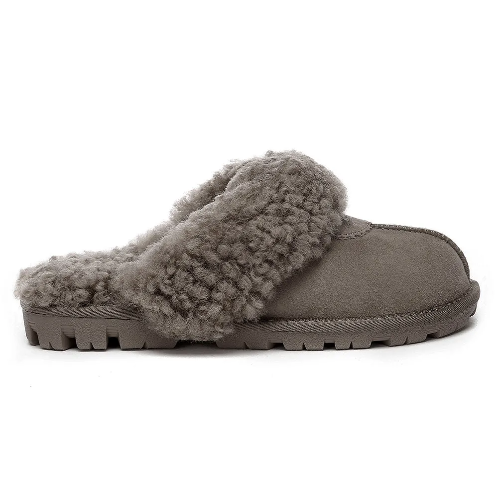 AUSTRALIAN SHEPHERD UGG Slipper Double Faced Sheepskin Waffle Curly #AS2064