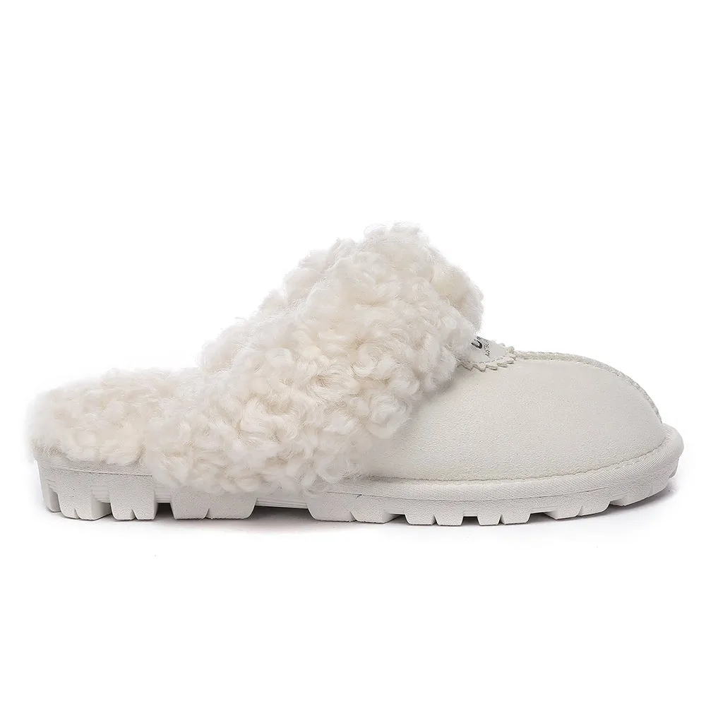 AUSTRALIAN SHEPHERD UGG Slipper Double Faced Sheepskin Waffle Curly #AS2064