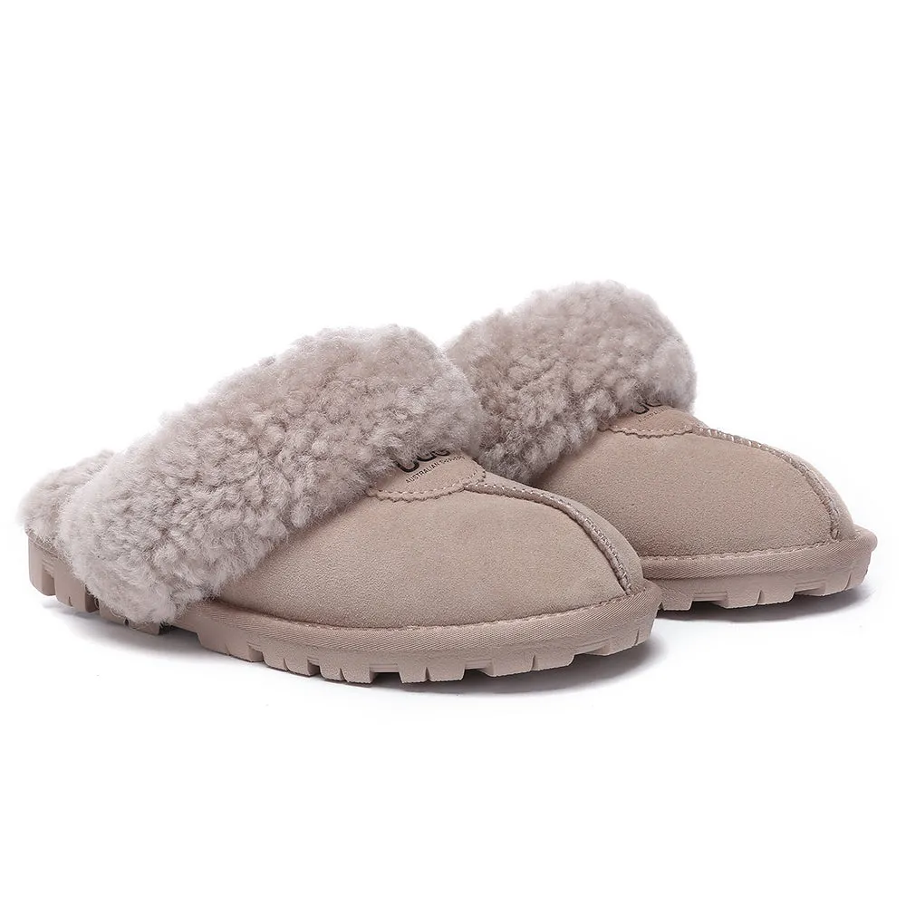 AUSTRALIAN SHEPHERD UGG Slipper Double Faced Sheepskin Waffle Curly #AS2064