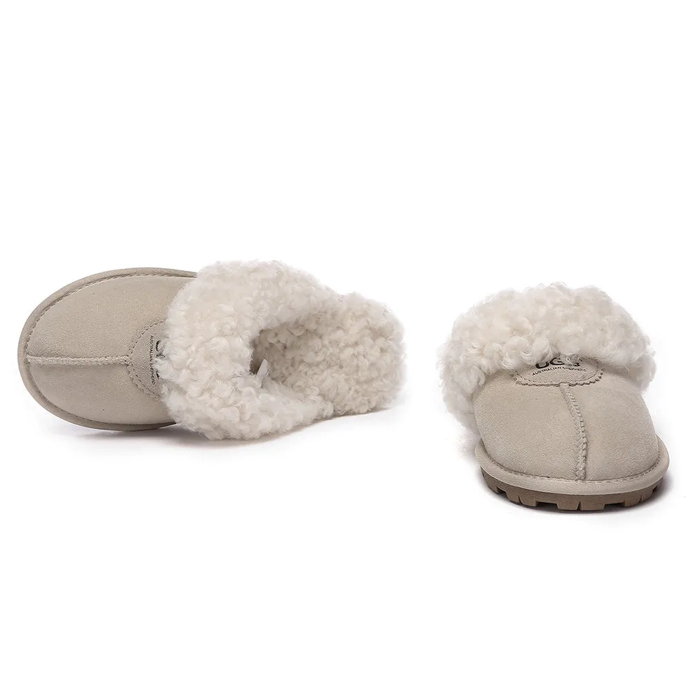 AUSTRALIAN SHEPHERD UGG Slipper Double Faced Sheepskin Waffle Curly #AS2064