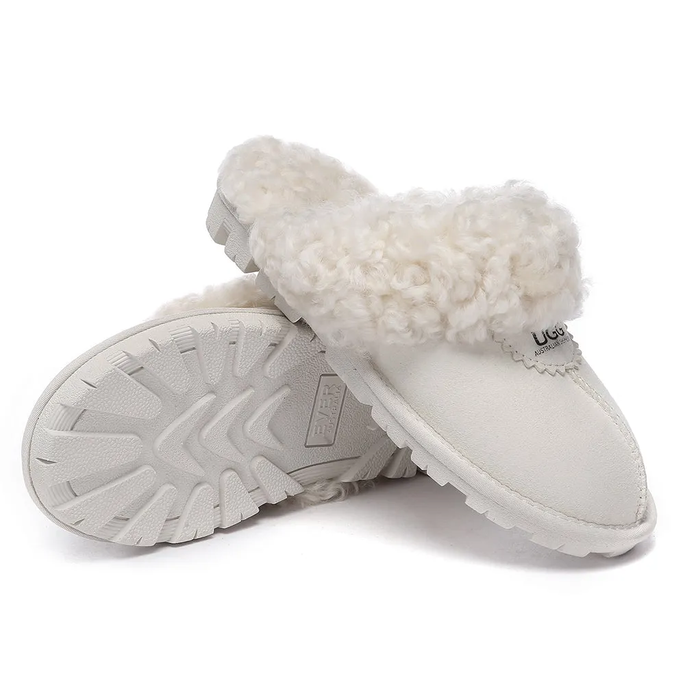 AUSTRALIAN SHEPHERD UGG Slipper Double Faced Sheepskin Waffle Curly #AS2064