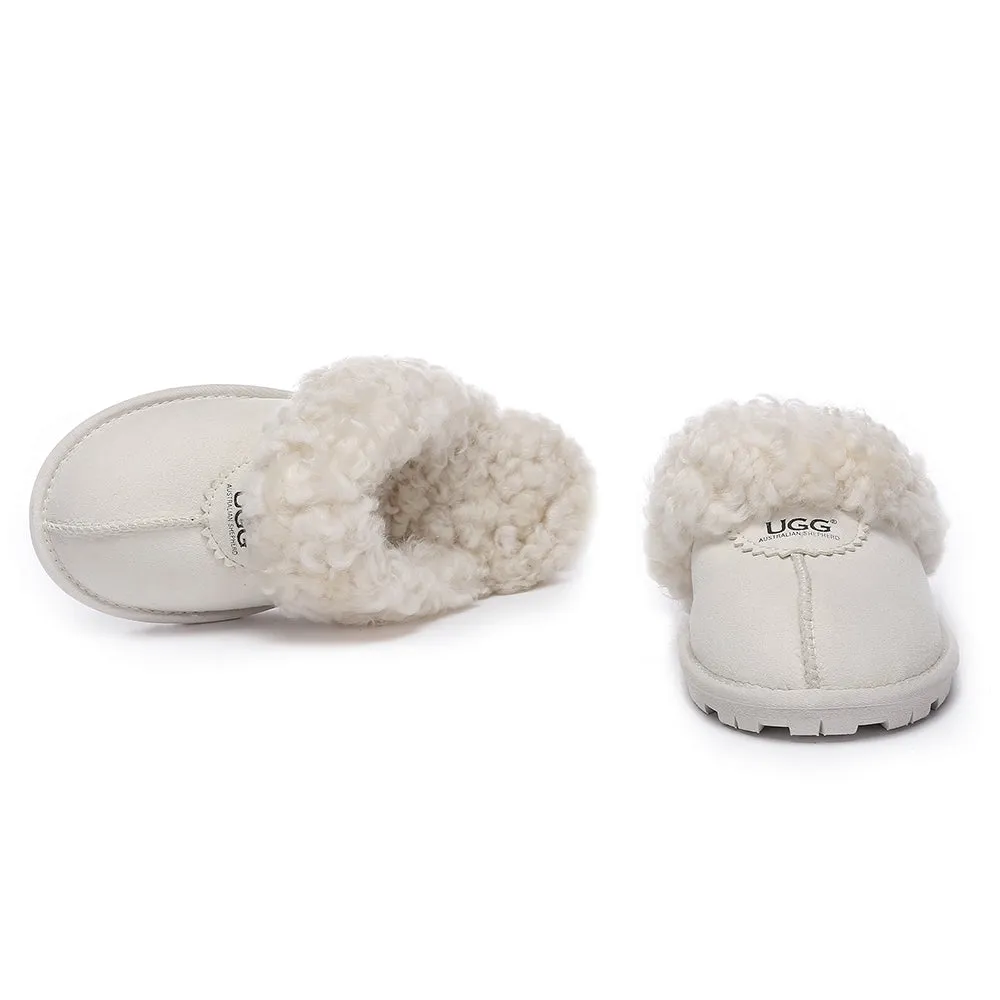 AUSTRALIAN SHEPHERD UGG Slipper Double Faced Sheepskin Waffle Curly #AS2064