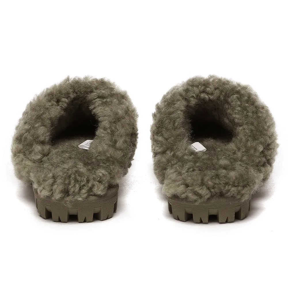 AUSTRALIAN SHEPHERD UGG Slipper Double Faced Sheepskin Waffle Curly #AS2064