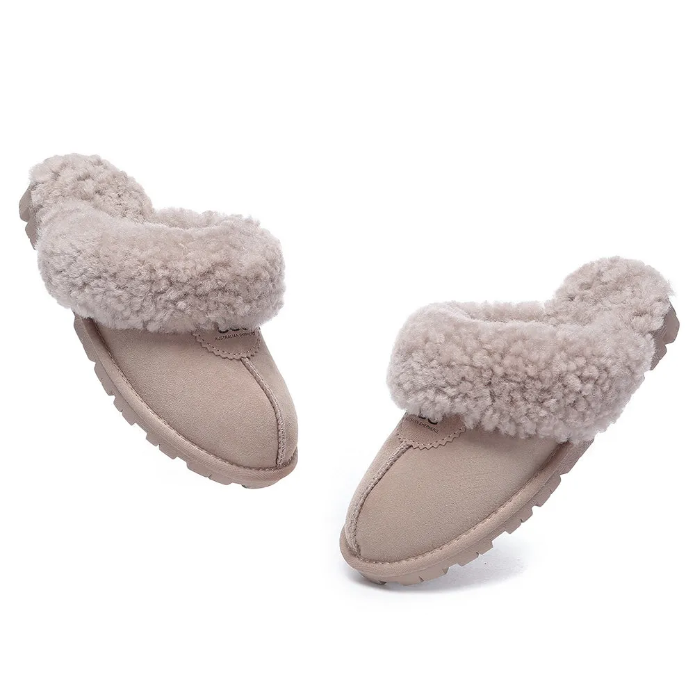 AUSTRALIAN SHEPHERD UGG Slipper Double Faced Sheepskin Waffle Curly #AS2064