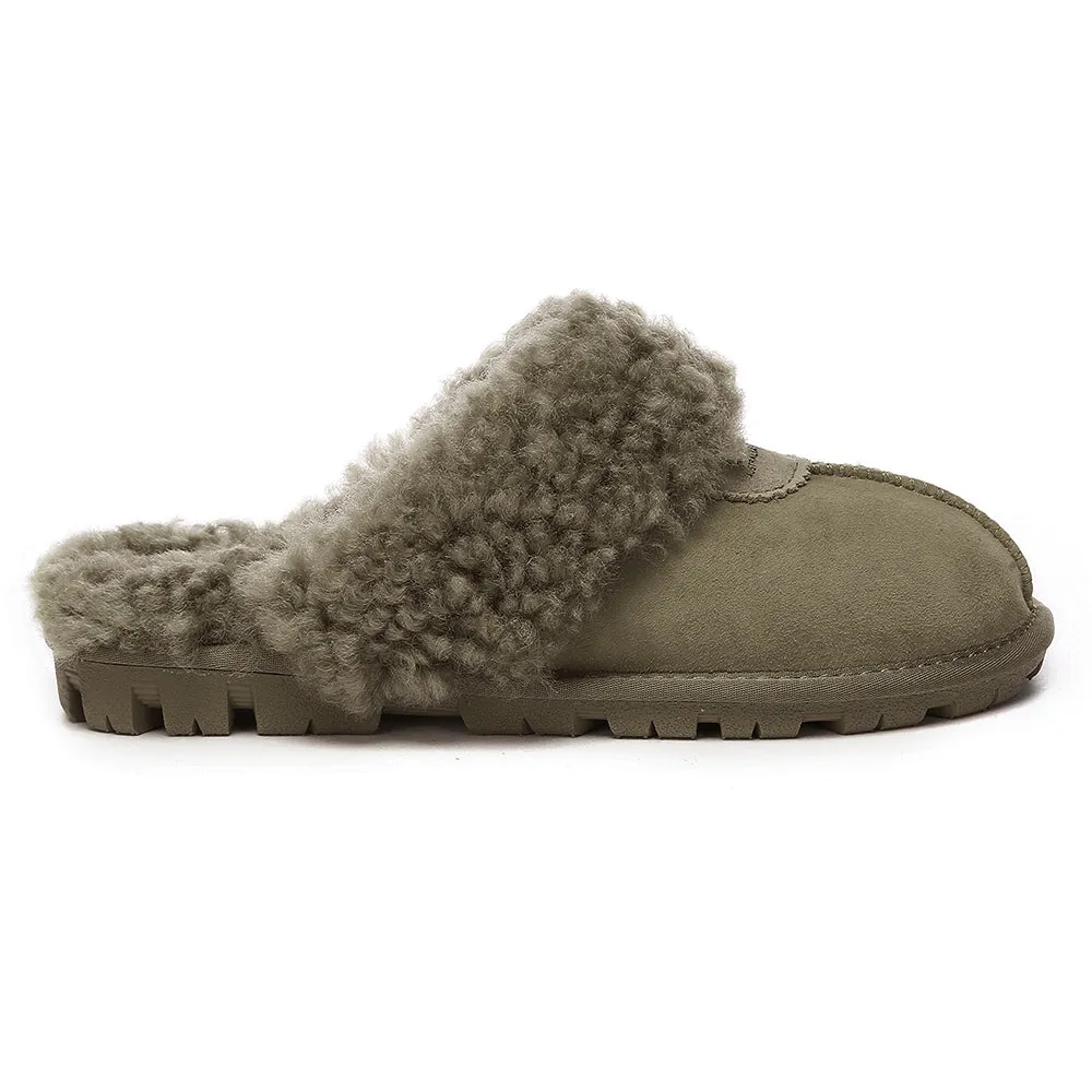 AUSTRALIAN SHEPHERD UGG Slipper Double Faced Sheepskin Waffle Curly #AS2064