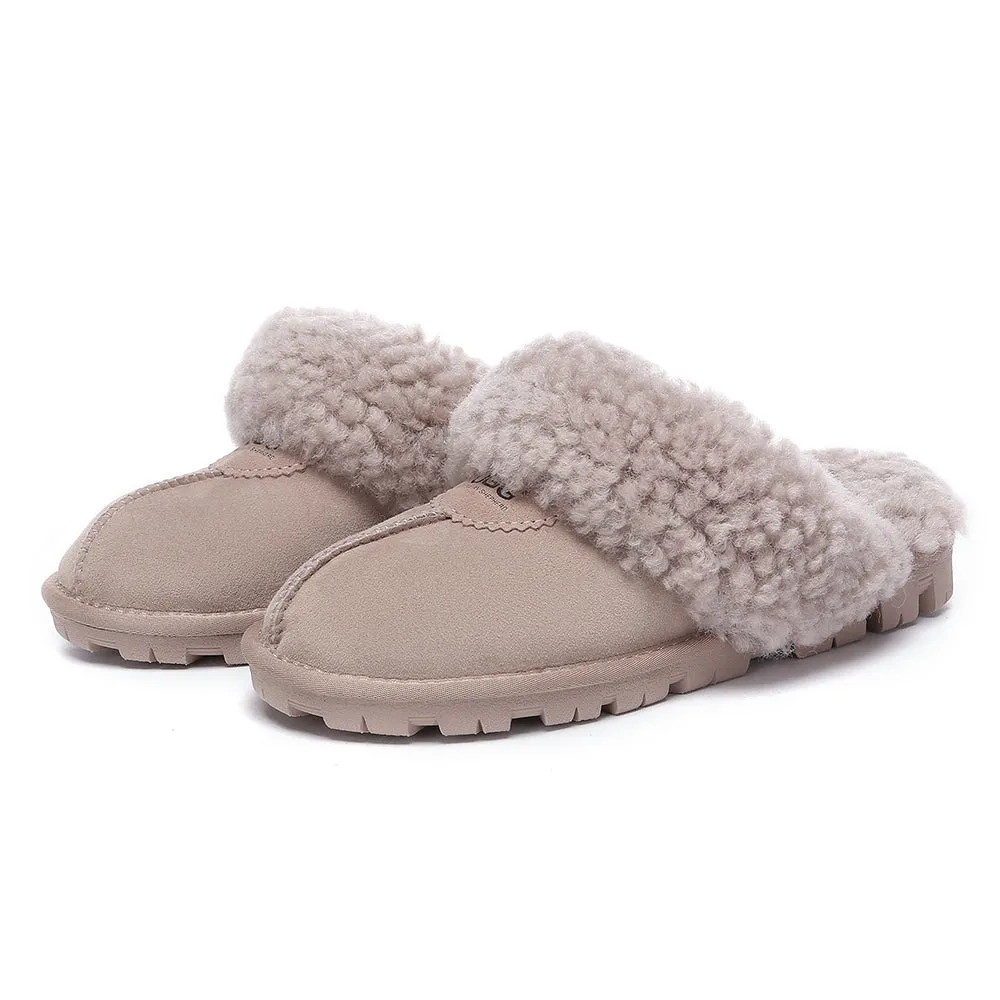 AUSTRALIAN SHEPHERD UGG Slipper Double Faced Sheepskin Waffle Curly #AS2064