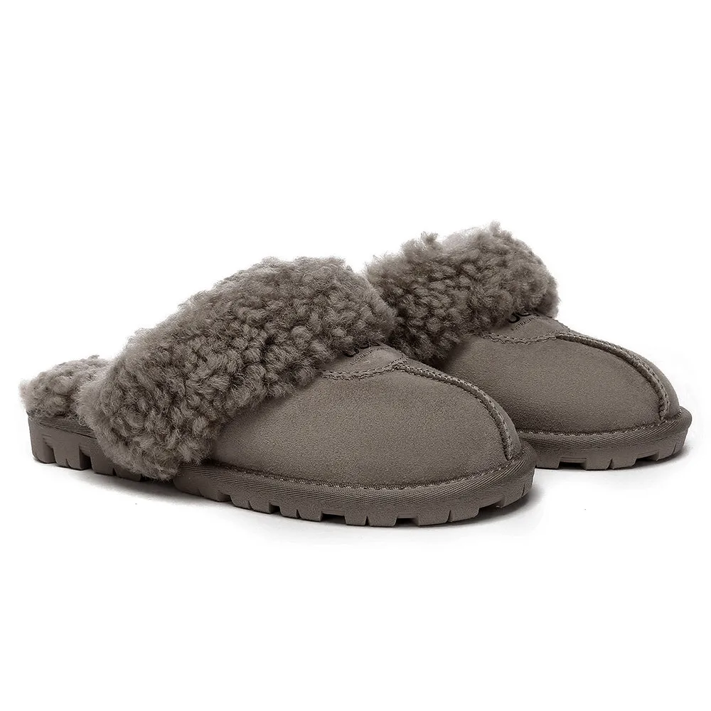 AUSTRALIAN SHEPHERD UGG Slipper Double Faced Sheepskin Waffle Curly #AS2064