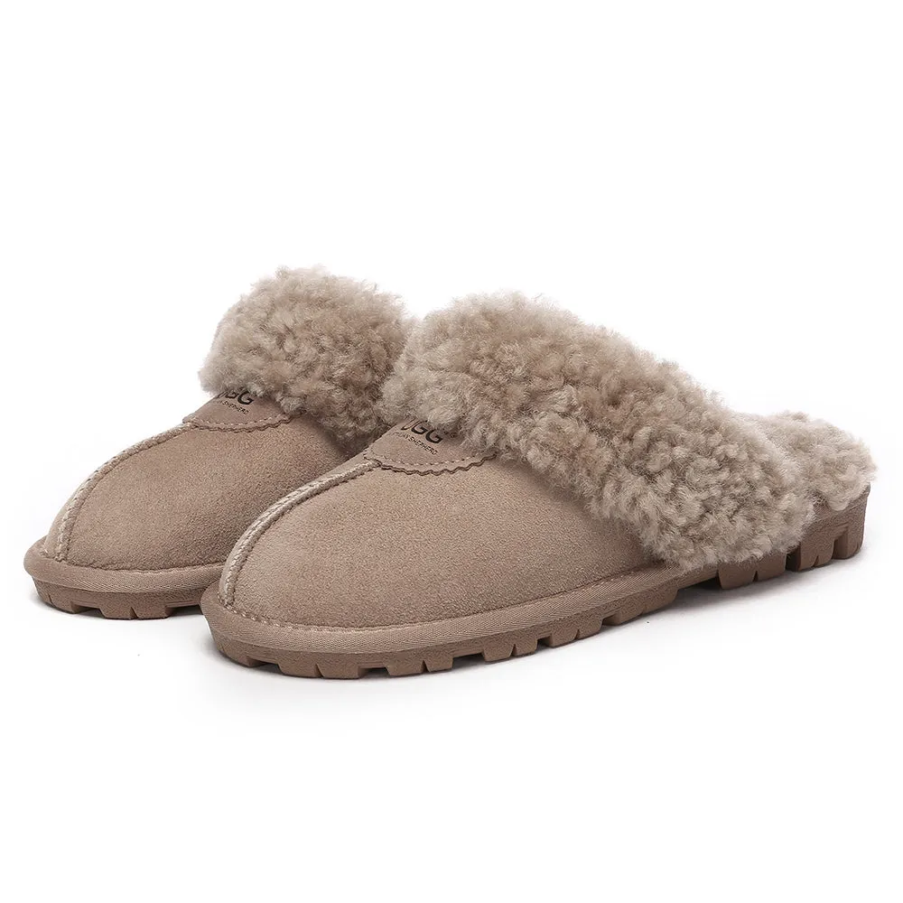 AUSTRALIAN SHEPHERD UGG Slipper Double Faced Sheepskin Waffle Curly #AS2064