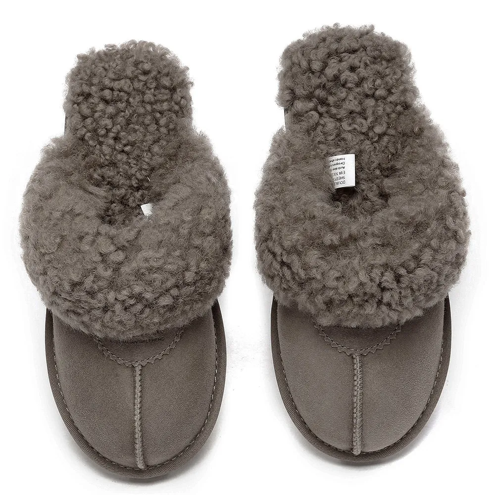 AUSTRALIAN SHEPHERD UGG Slipper Double Faced Sheepskin Waffle Curly #AS2064