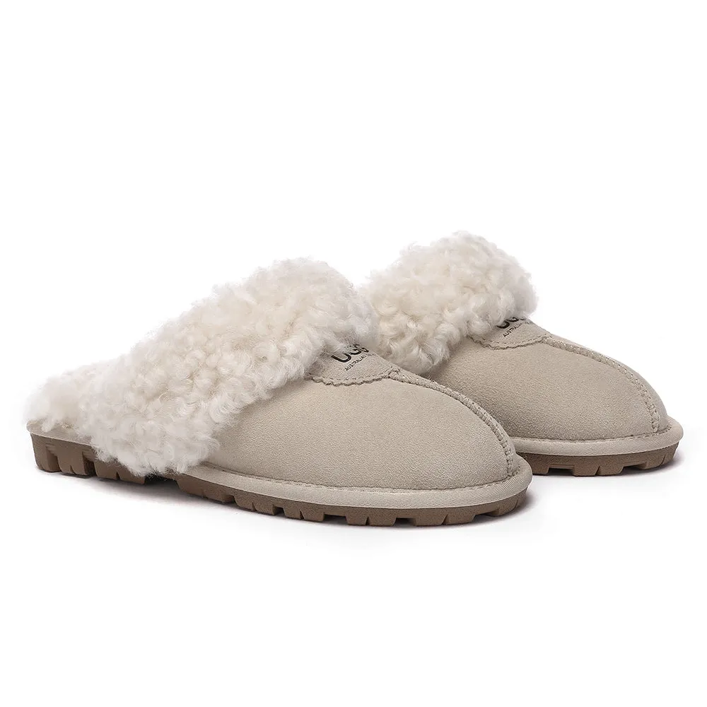 AUSTRALIAN SHEPHERD UGG Slipper Double Faced Sheepskin Waffle Curly #AS2064