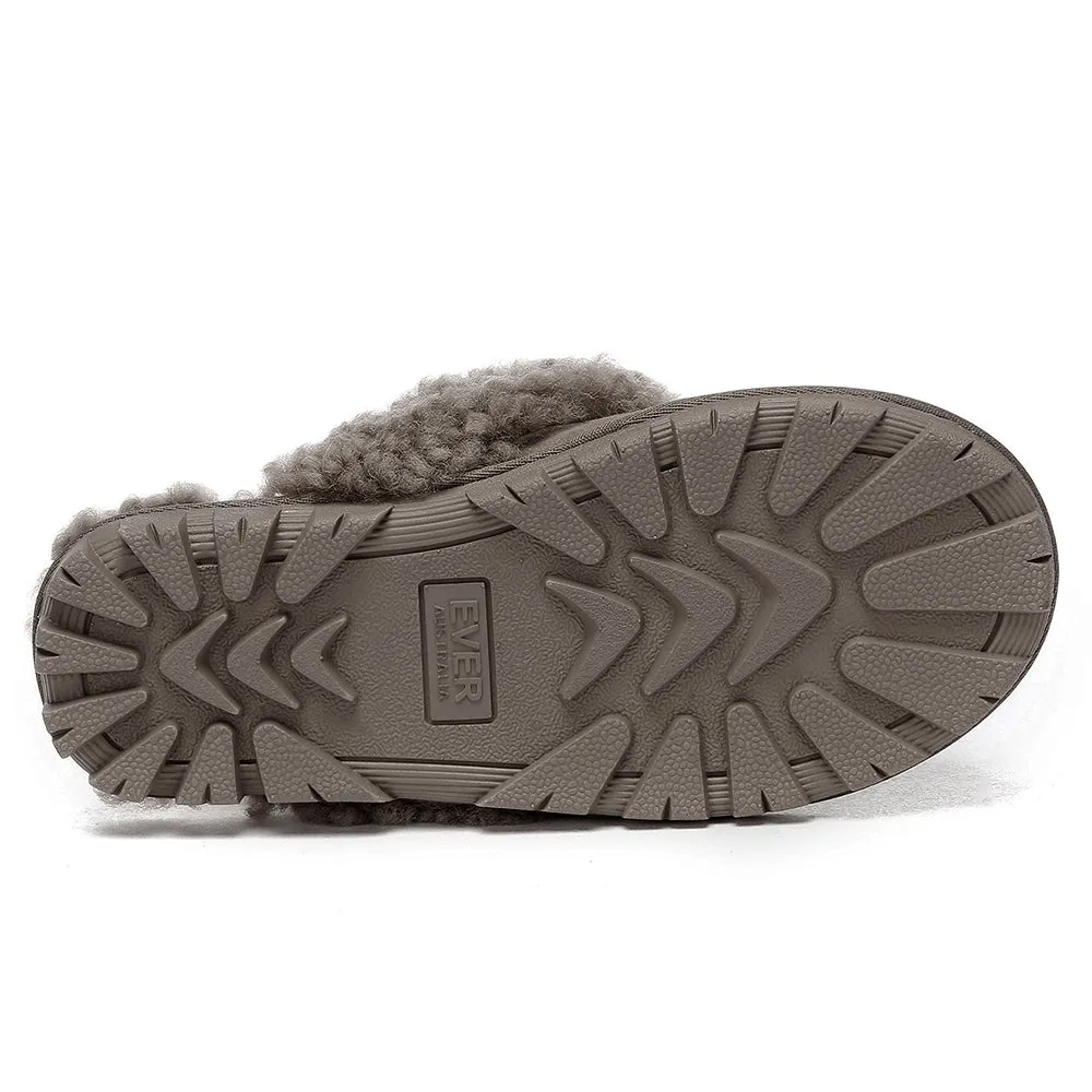 AUSTRALIAN SHEPHERD UGG Slipper Double Faced Sheepskin Waffle Curly #AS2064