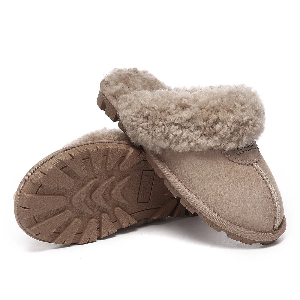 AUSTRALIAN SHEPHERD UGG Slipper Double Faced Sheepskin Waffle Curly #AS2064