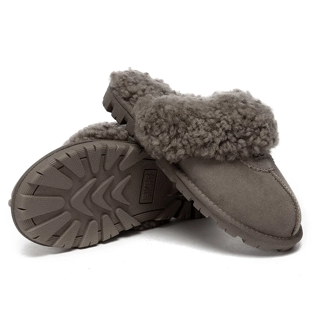 AUSTRALIAN SHEPHERD UGG Slipper Double Faced Sheepskin Waffle Curly #AS2064