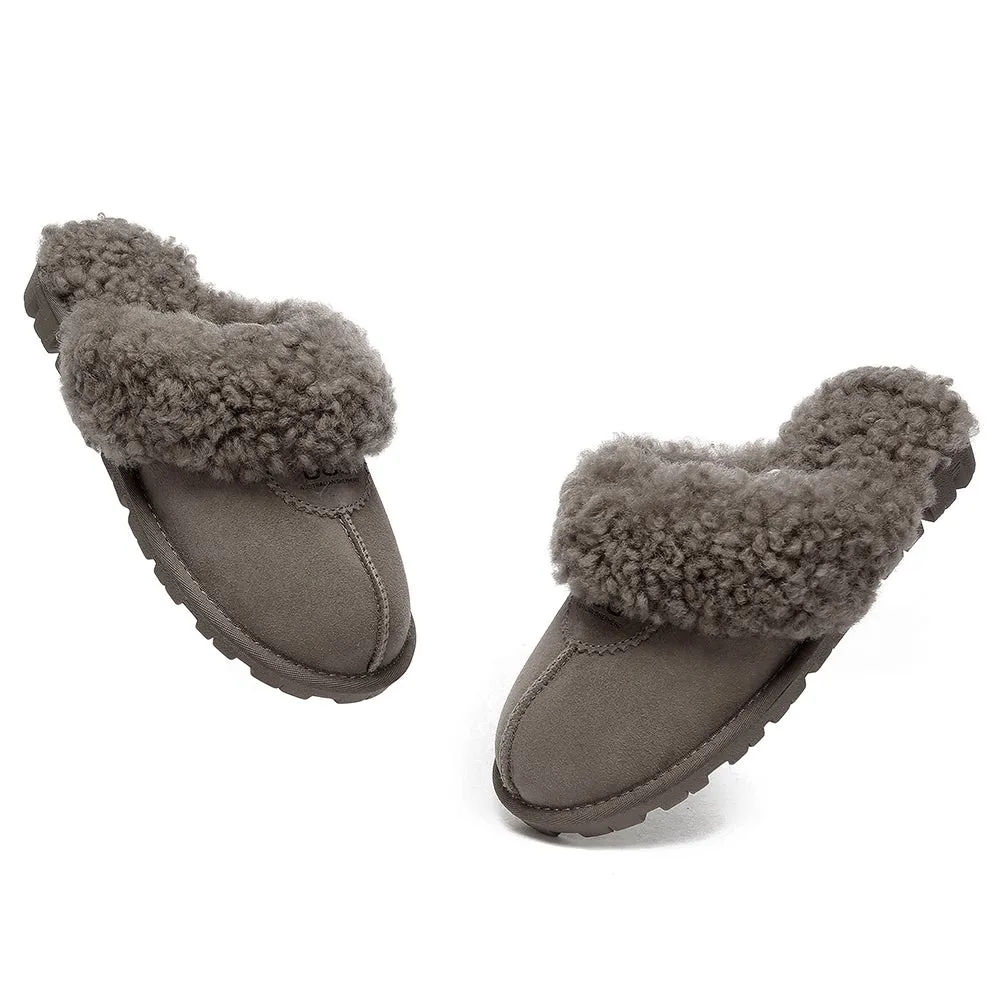 AUSTRALIAN SHEPHERD UGG Slipper Double Faced Sheepskin Waffle Curly #AS2064