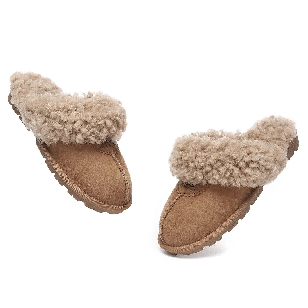 AUSTRALIAN SHEPHERD UGG Slipper Double Faced Sheepskin Waffle Curly #AS2064