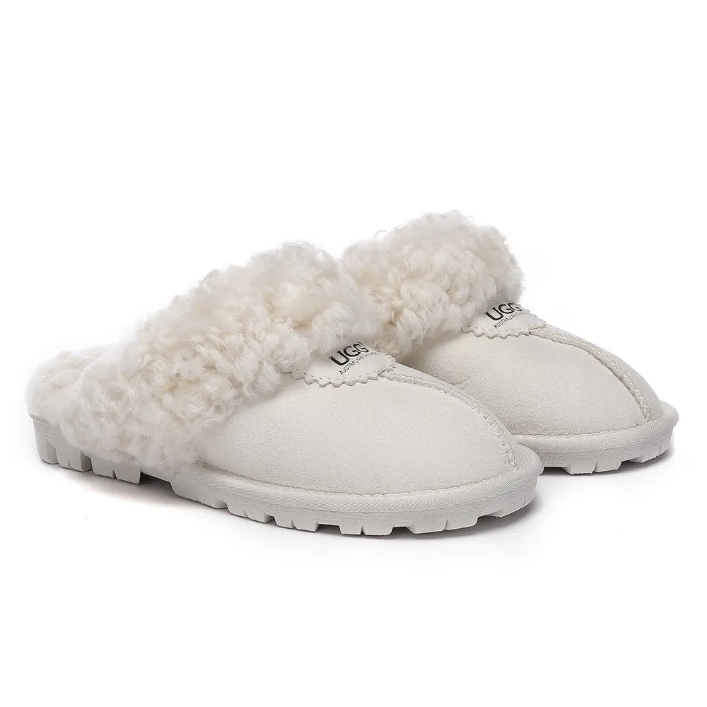 AUSTRALIAN SHEPHERD UGG Slipper Double Faced Sheepskin Waffle Curly #AS2064