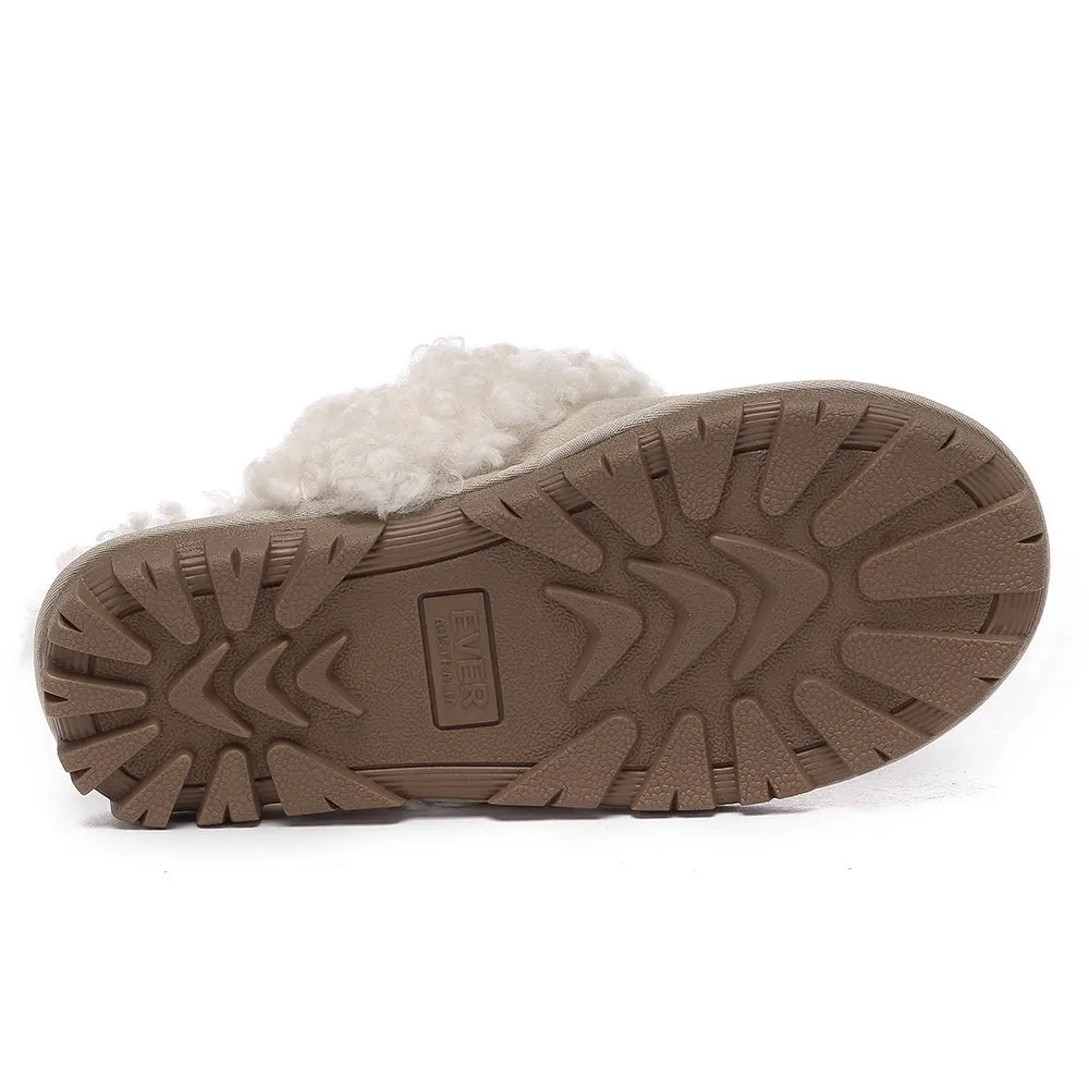 AUSTRALIAN SHEPHERD UGG Slipper Double Faced Sheepskin Waffle Curly #AS2064