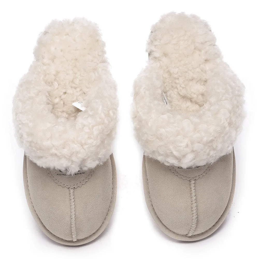 AUSTRALIAN SHEPHERD UGG Slipper Double Faced Sheepskin Waffle Curly #AS2064