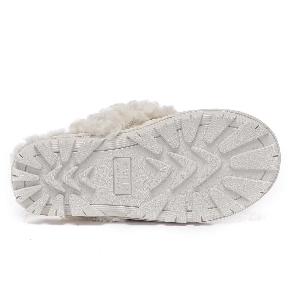 AUSTRALIAN SHEPHERD UGG Slipper Double Faced Sheepskin Waffle Curly #AS2064