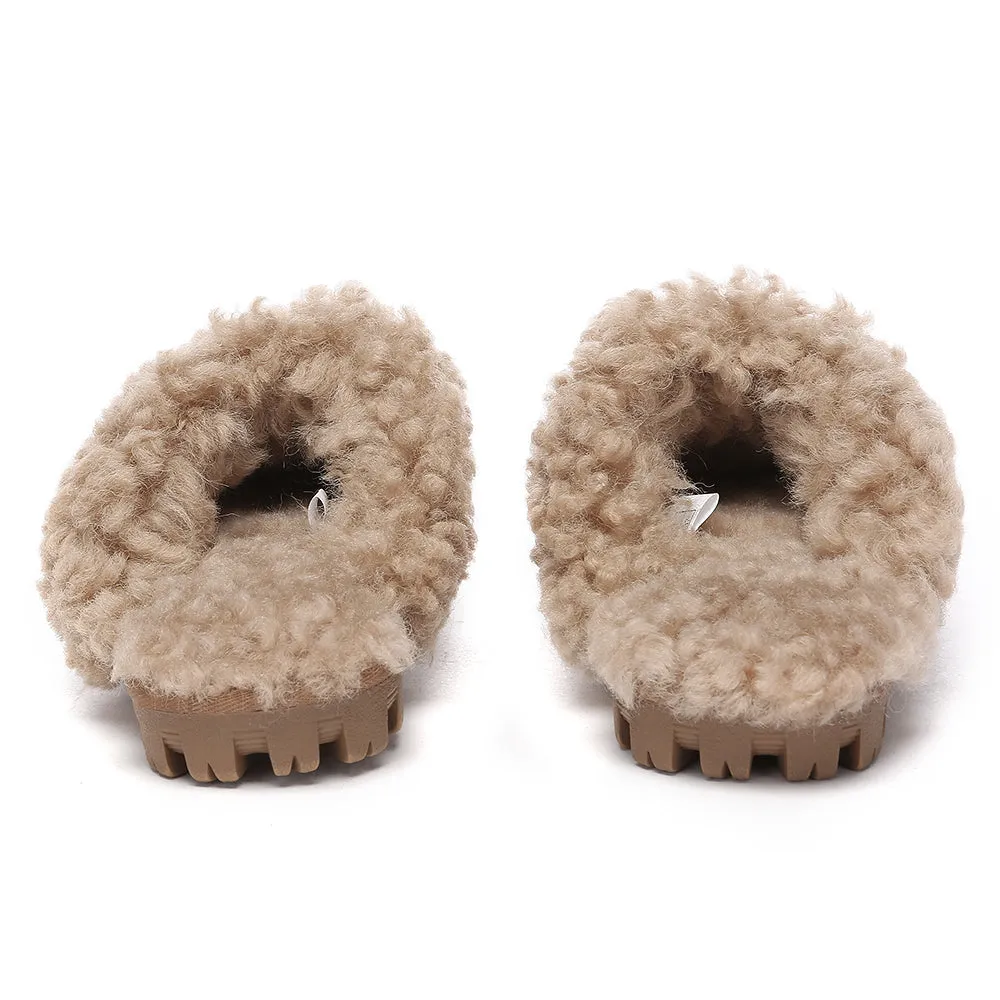 AUSTRALIAN SHEPHERD UGG Slipper Double Faced Sheepskin Waffle Curly #AS2064