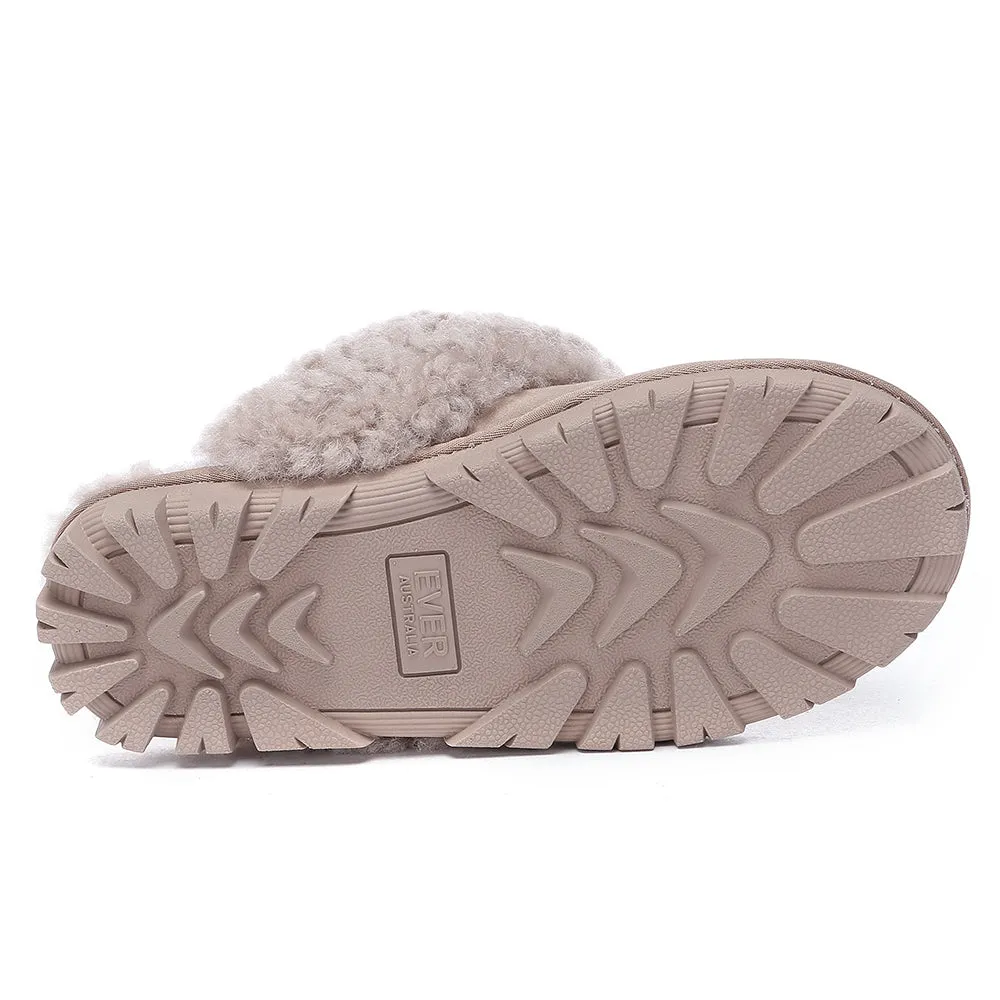 AUSTRALIAN SHEPHERD UGG Slipper Double Faced Sheepskin Waffle Curly #AS2064