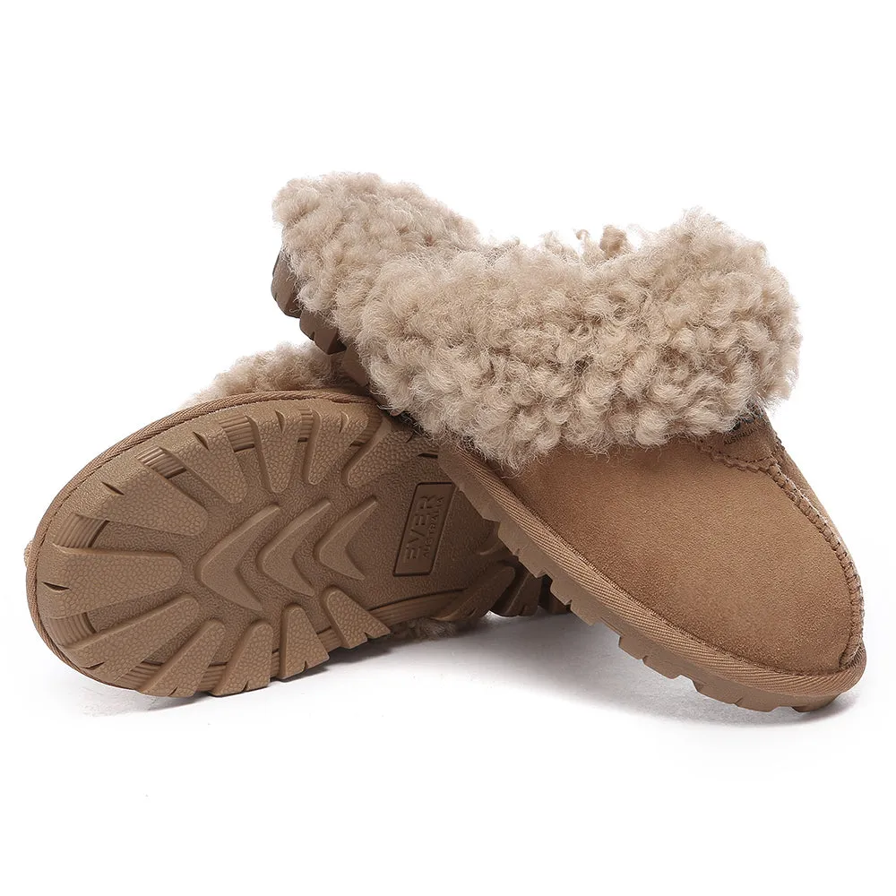 AUSTRALIAN SHEPHERD UGG Slipper Double Faced Sheepskin Waffle Curly #AS2064