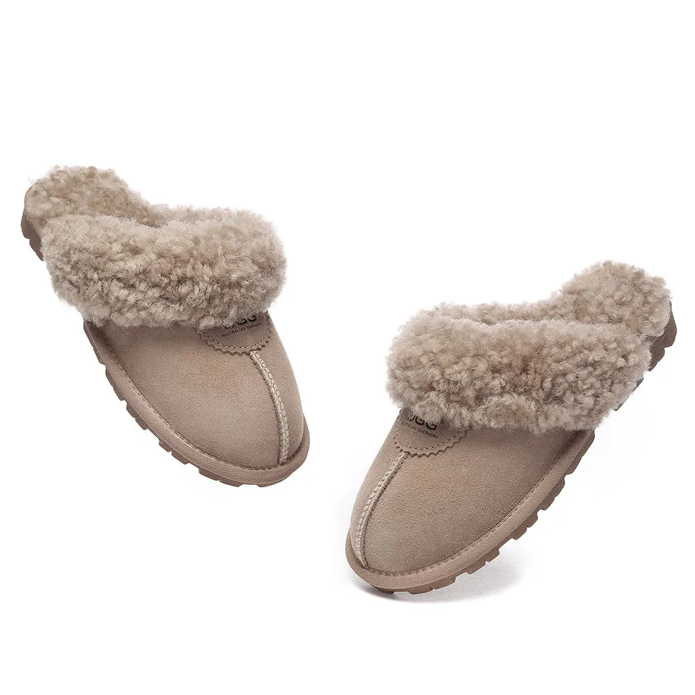AUSTRALIAN SHEPHERD UGG Slipper Double Faced Sheepskin Waffle Curly #AS2064