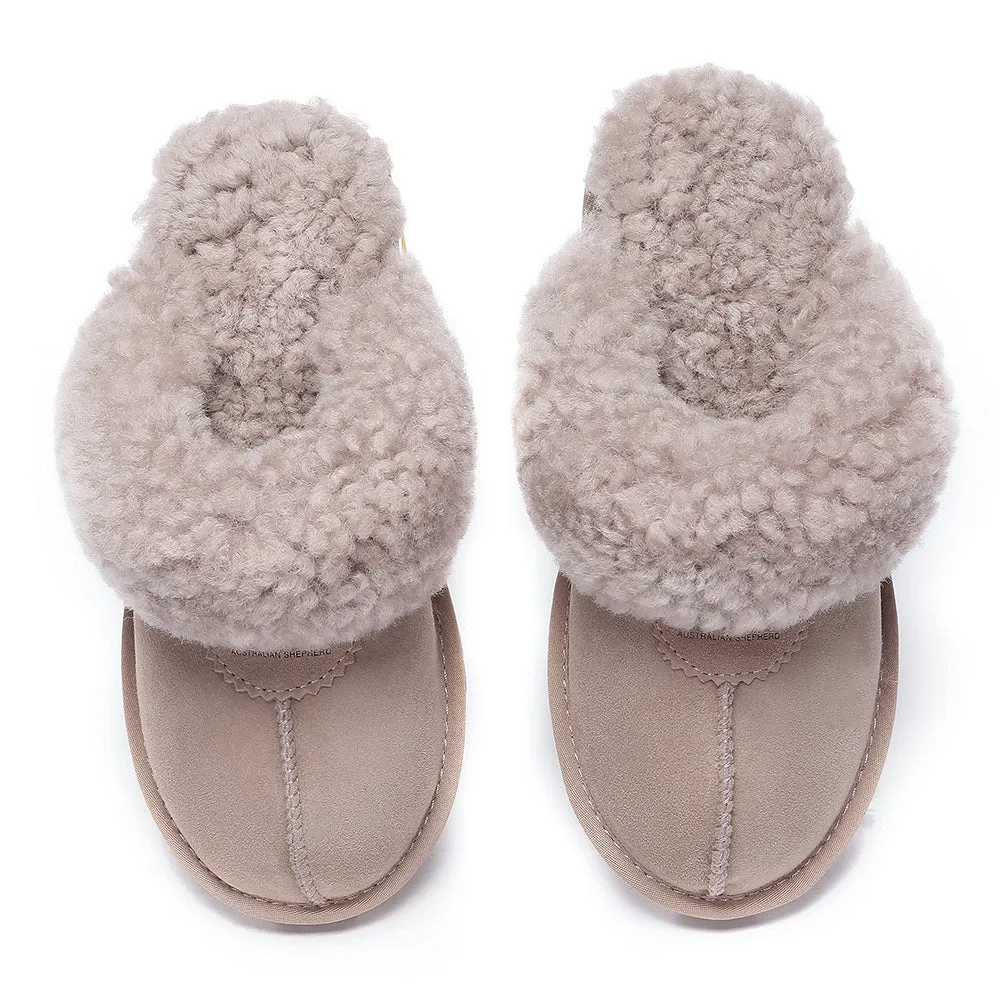 AUSTRALIAN SHEPHERD UGG Slipper Double Faced Sheepskin Waffle Curly #AS2064