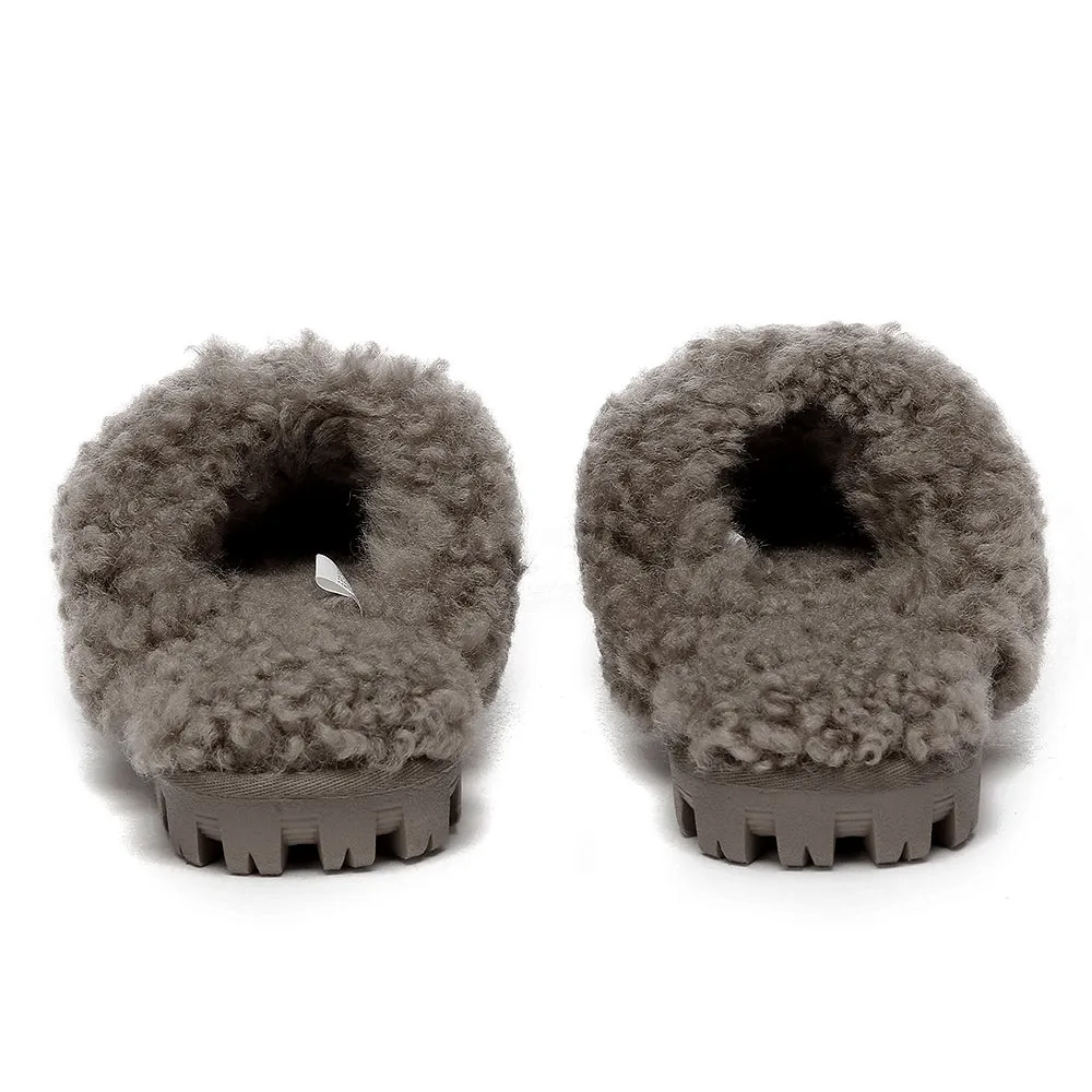 AUSTRALIAN SHEPHERD UGG Slipper Double Faced Sheepskin Waffle Curly #AS2064