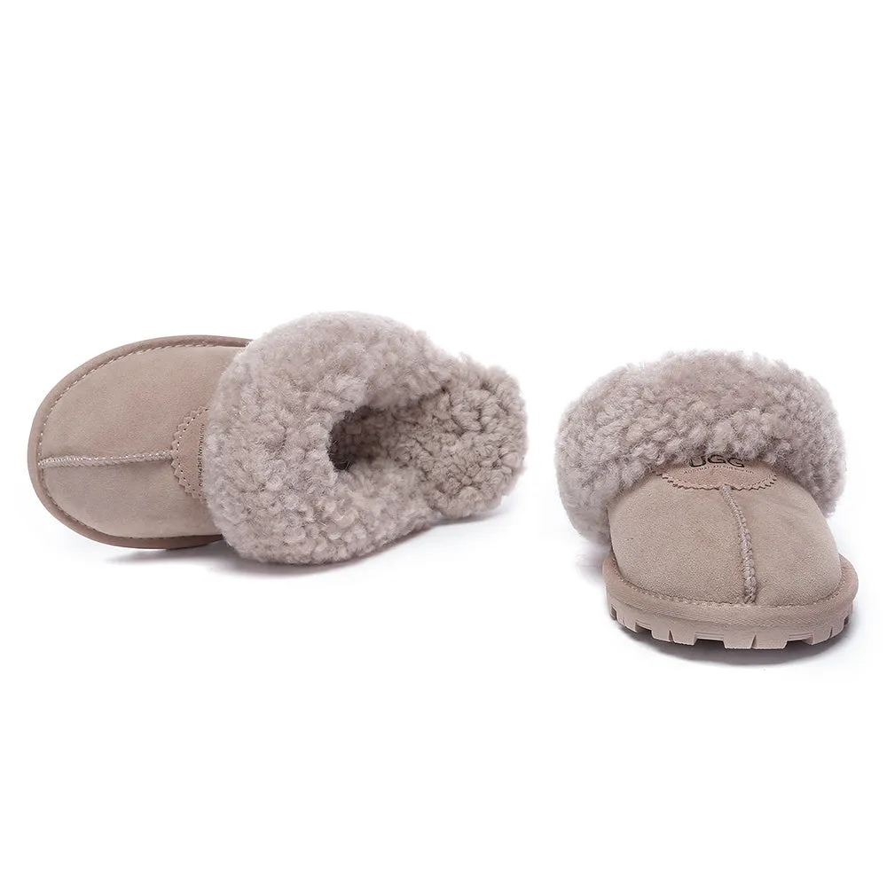 AUSTRALIAN SHEPHERD UGG Slipper Double Faced Sheepskin Waffle Curly #AS2064