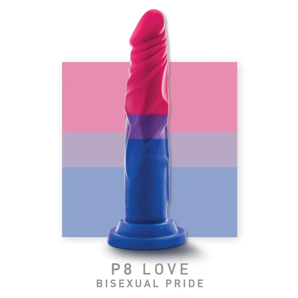 Avant By Blush® | Pride Love P8: Artisan 7 Inch Dildo with Suction Cup Base - Elegantly Made with Smooth Ultrasilk® Purio™ Silicone