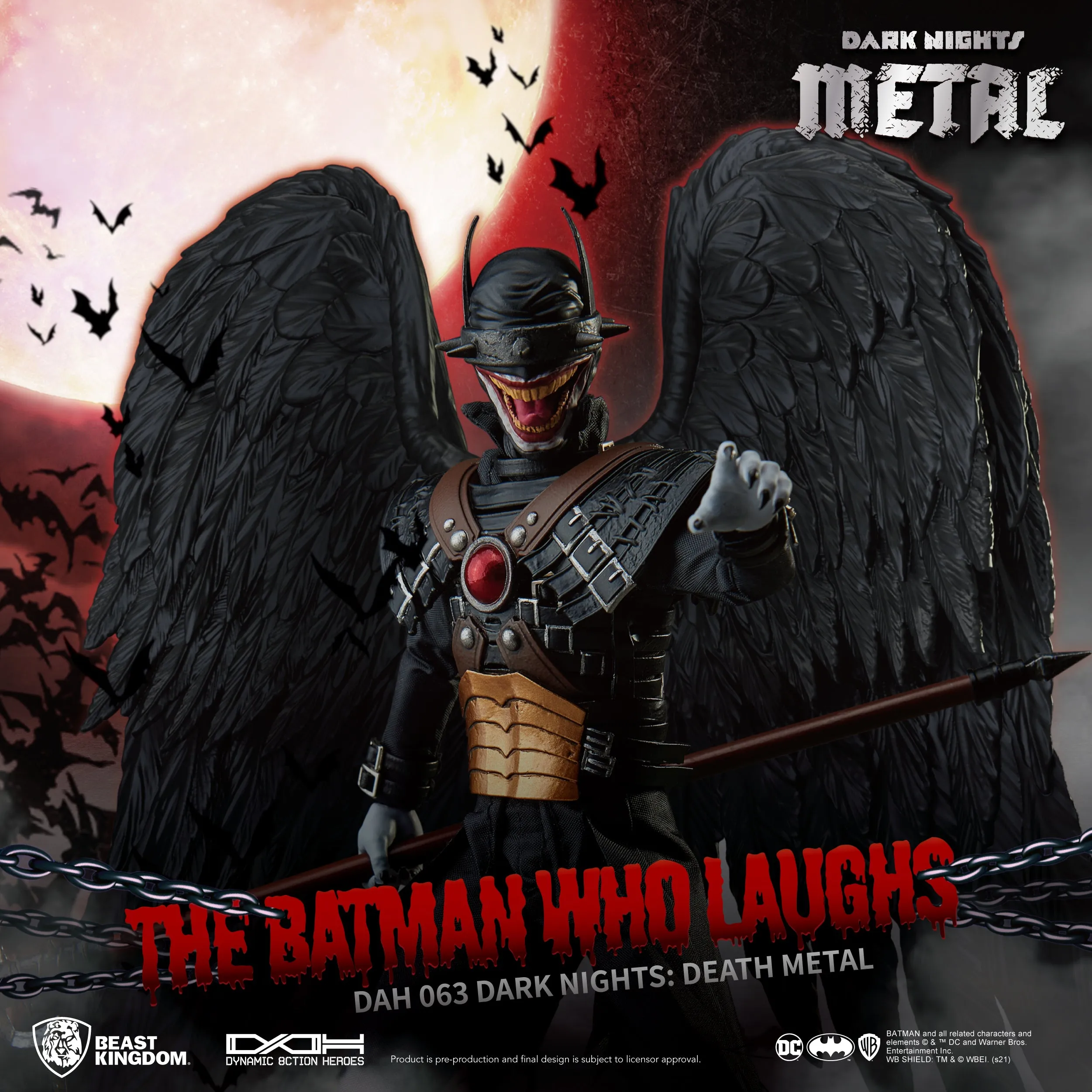 Beast Kingdom DAH-063 DC Dark Nights: Death Metal Batman Who Laughs 1:9 Scale Dynamic 8ction Heroes Action Figure