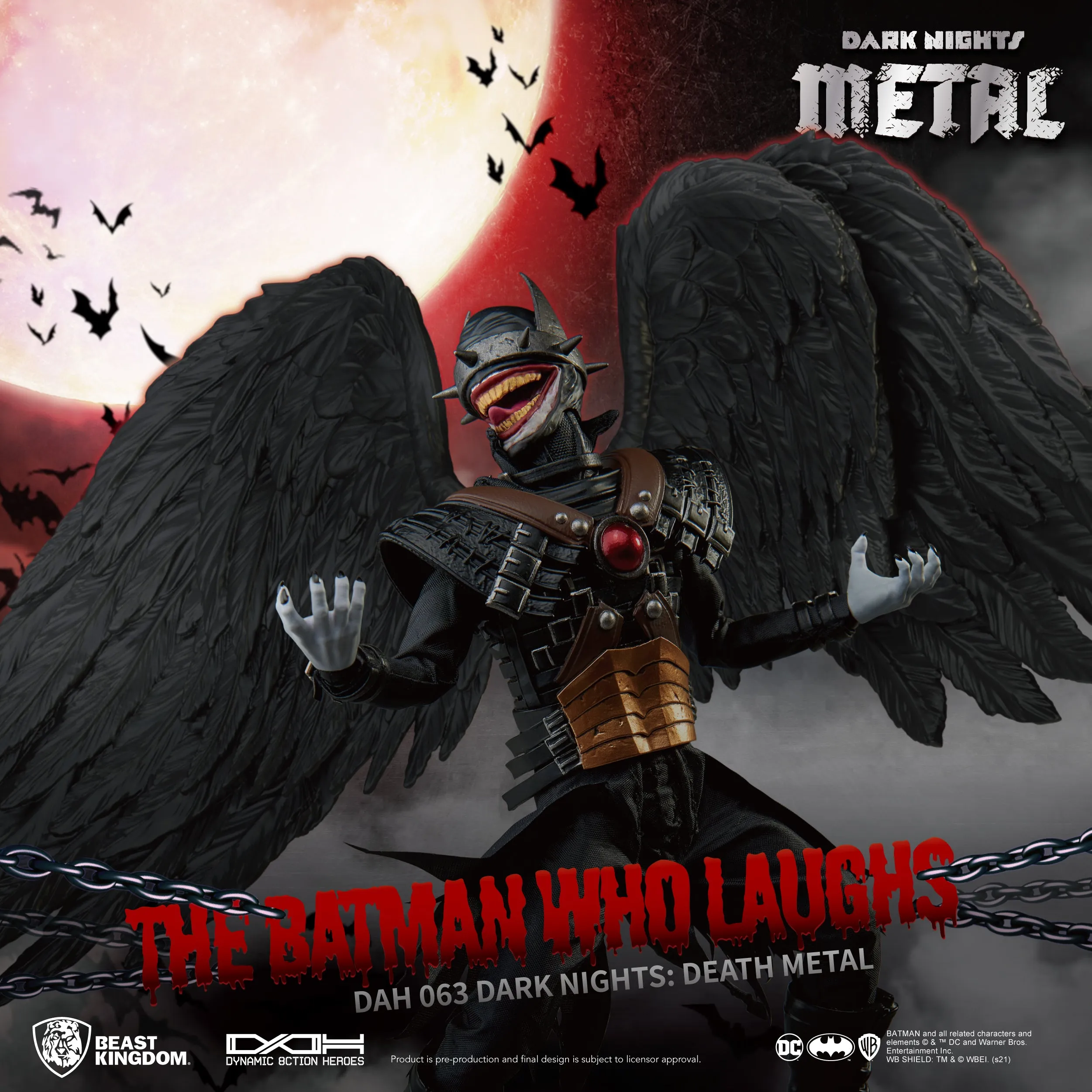 Beast Kingdom DAH-063 DC Dark Nights: Death Metal Batman Who Laughs 1:9 Scale Dynamic 8ction Heroes Action Figure