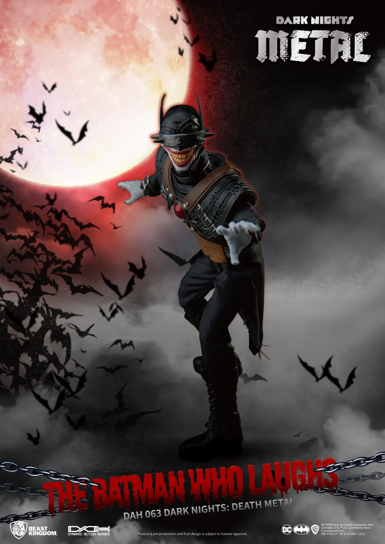 Beast Kingdom DAH-063 DC Dark Nights: Death Metal Batman Who Laughs 1:9 Scale Dynamic 8ction Heroes Action Figure