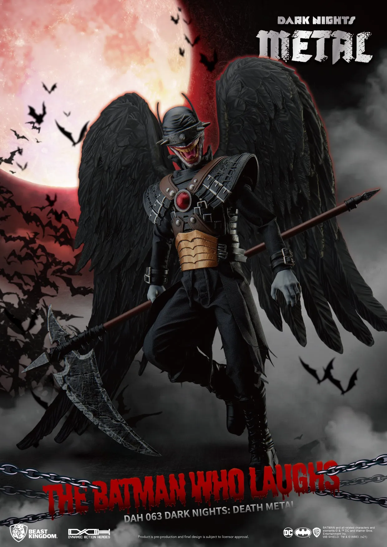 Beast Kingdom DAH-063 DC Dark Nights: Death Metal Batman Who Laughs 1:9 Scale Dynamic 8ction Heroes Action Figure