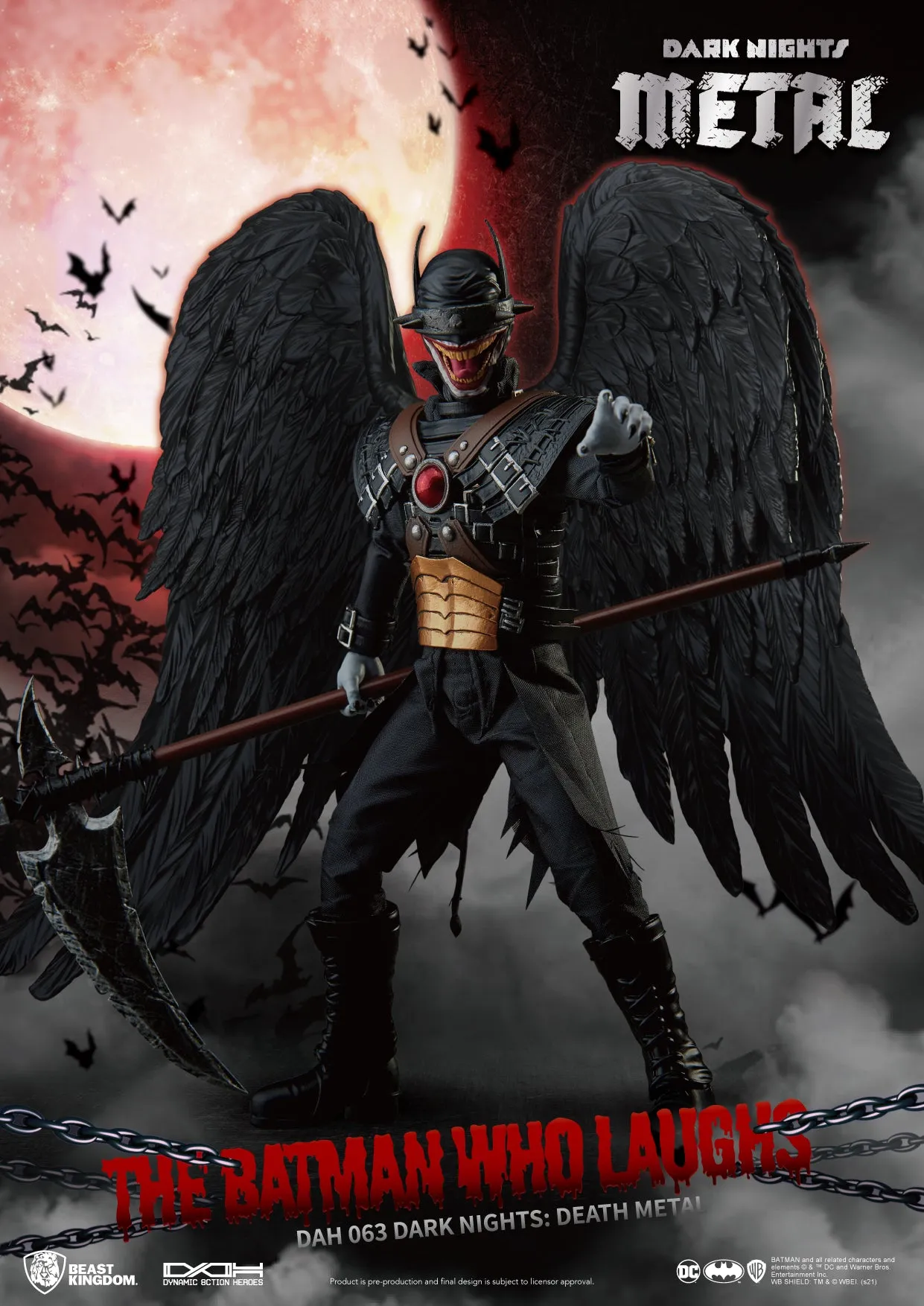 Beast Kingdom DAH-063 DC Dark Nights: Death Metal Batman Who Laughs 1:9 Scale Dynamic 8ction Heroes Action Figure