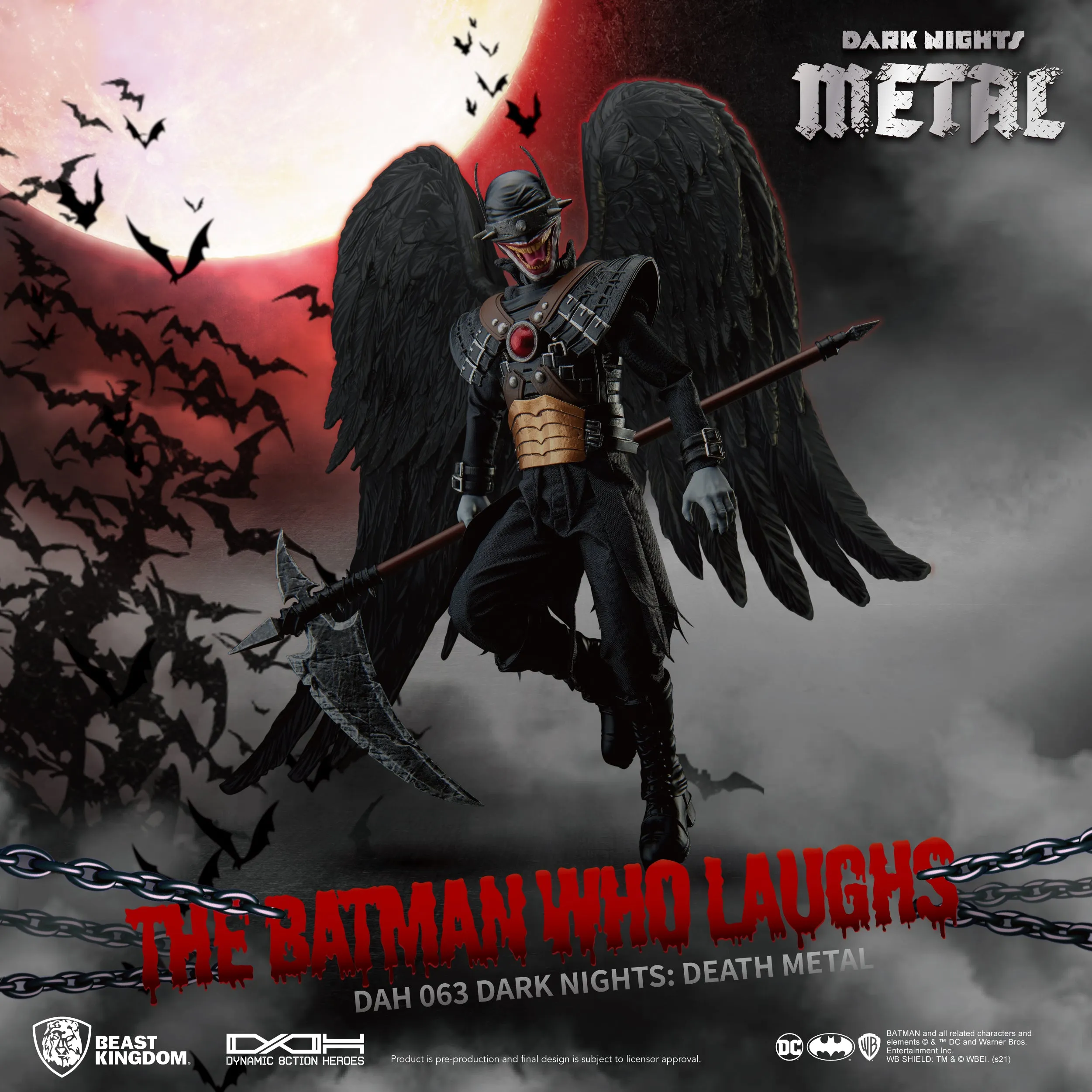 Beast Kingdom DAH-063 DC Dark Nights: Death Metal Batman Who Laughs 1:9 Scale Dynamic 8ction Heroes Action Figure