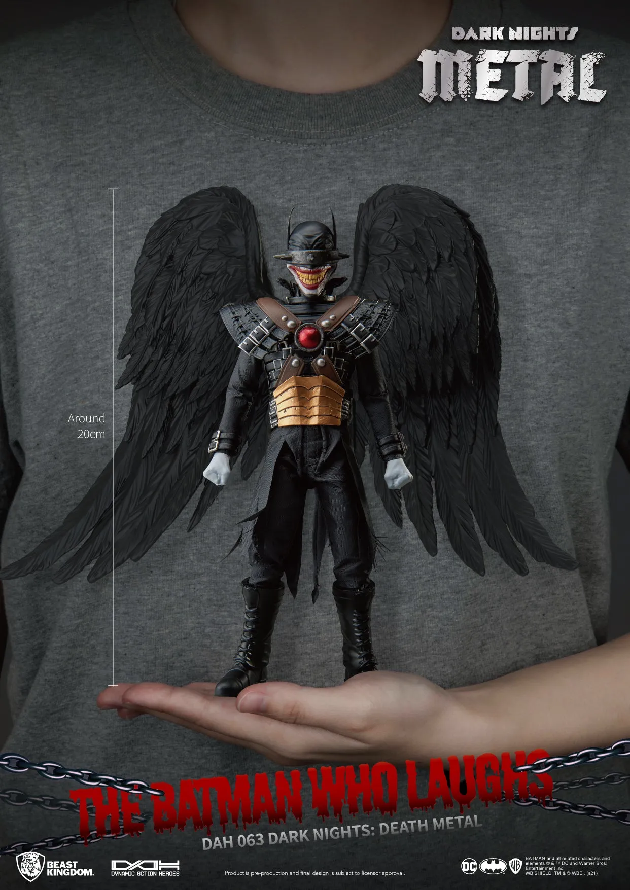 Beast Kingdom DAH-063 DC Dark Nights: Death Metal Batman Who Laughs 1:9 Scale Dynamic 8ction Heroes Action Figure